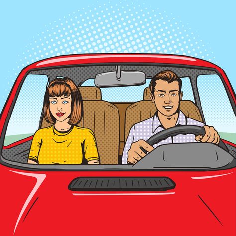 Couple in a Red Car HD Template #1 | Couple in a Red Car | Know Your Meme Car Pop Art, Couple In Car, Graphic Design Portfolio Cover, Illustration Comic, Car Stock, Car Memes, Conceptual Illustration, Book Illustration Art, Kid Friendly Travel Destinations