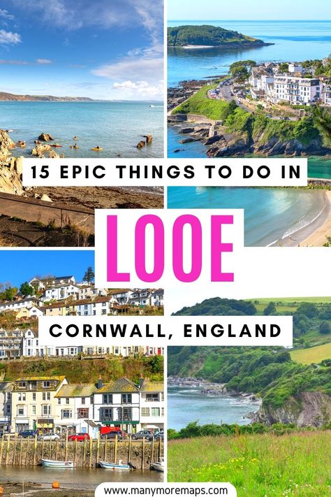 Things to do in Looe, a seaside town in Cornwall, England Looe Cornwall Aesthetic, Cornwall Looe, Monkey Sanctuary, Uk Travel Itinerary, Beautiful Places In England, Looe Cornwall, Places In Cornwall, Uk Countryside, Europe Food