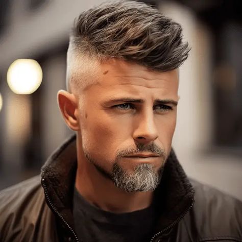 Textured Crop with High Skin Fade Mens High Fade Haircut, Side Haircut, Top Haircuts For Men, High Fade Haircut, High Skin Fade, Mens Hairstyles With Beard, Beard Styles Short, Gents Hair Style, Short Beard