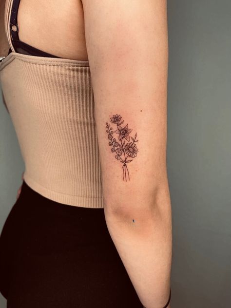 Tattoo Wildflowers, Icelandic Tattoo, Colorado Wildflowers, Wildflower Tattoo, Gothic Tattoo, Tat Ideas, Tattoo Inspo, Maple Leaf Tattoo, New Tattoos