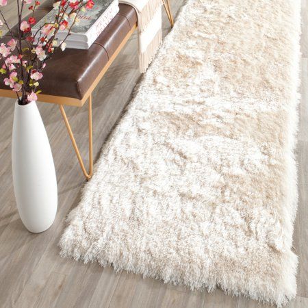 Safavieh Paris Darwin Plush Shag Area Rug or Runner - Walmart.com Hair And Makeup Studio, 70s Interior, Apartment Stuff, Bohemian Colors, Interior Home Decor, Contemporary Chic, Floral Area Rugs, Shag Area Rug, Runner Rugs