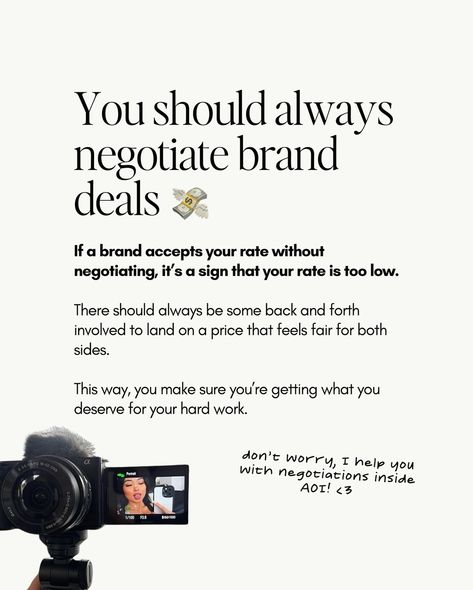 Todays lesson in brand deals 🤓📝 Brand Deals Aesthetic, Deals Aesthetic, Brand Deals, Content Creation, You Deserve, Don't Worry, Work Hard, No Worries, Podcast