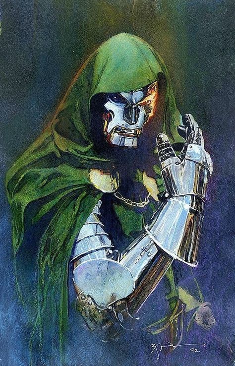 Doctor Doom Doctor Doom Art, Doctor Doom Marvel, Bill Sienkiewicz, Dr Doom, Doctor Doom, Bristol Board, Marvel Villains, Arte Dc Comics, Bd Comics