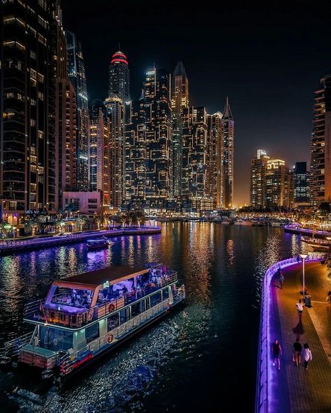 Dubai Marina ✨ 📸: [instagram.com/alphaspotting] Dubai Marina Aesthetic, Dubai Marina Night, Bluewaters Island Dubai, Dubai Mall Aquarium, Dubai Underwater Hotel, Dubai Marina, Dubai, Travel, Quick Saves