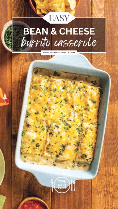 Transform your dinner routine with our delectable El Monterey® Bean & Cheese Burrito Casserole! 🌯✨ Bursting with flavor and easy to make, it's the perfect dish for celebrating National Burrito Day or any night of the week! 🎉   Find the recipe and more inspiration on our board!  #Sponsored #NationalBurritoDay #ElMonterey #CasseroleRecipes Bean And Cheese Burrito Casserole, El Monterey Burritos Recipes, Frozen Burrito Casserole, Bean Cheese Burrito, Recipes Using Beans, Bean And Cheese Burrito, Cheese Burrito, Frozen Burritos, Burrito Casserole