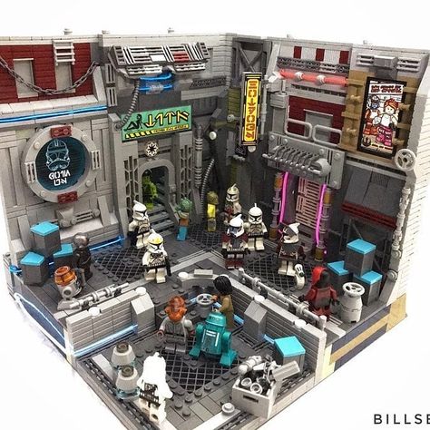 LEGO@instagram on Instagram: “Coruscant Underworld  Build and design by @billsbrickz  #legofriends #AFOL #lego #legostagram #bricks #legoworld #toyphotography…” Coruscant Underworld, Lego Star Wars Moc, Custom Lego Star Wars, Cheap Lego, Lego Clones, Star Wars Set, Lego Pictures, Lego Lego, Lego Space