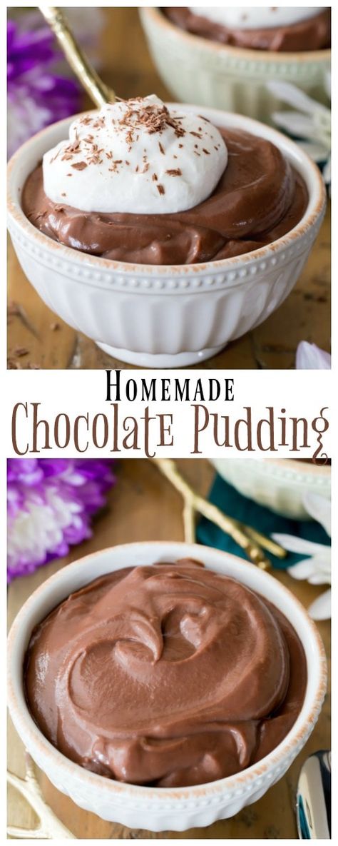 Pudding Recipes Homemade, Easy Chocolate Pudding, Homemade Chocolate Pudding, Chocolate Pudding Recipes, Homemade Pudding, Cake Mug, Pudding Desserts, Chocolate Pies, Pudding Cake