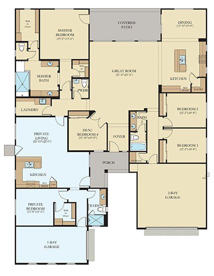 Generation House Plans, Arizona House Plans, Next Gen Homes, Multigenerational House Plans, Multigenerational House, Lennar Homes, Arizona House, Home Design Floor Plans, Sims House Plans