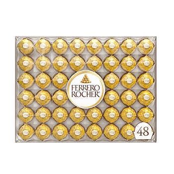 Ferrero Rocher, Milk Chocolate Hazelnut Candy, 21.2 oz, 48 Count | Costco Hazelnut Filling, Individually Wrapped Candy, Easter Gift Boxes, Ferrero Rocher Chocolates, Hazelnut Milk, Premium Chocolate, Chocolate Gift Boxes, Sams Club, Gourmet Chocolate