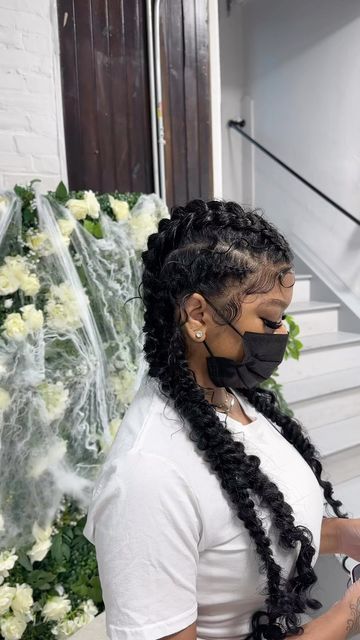 CharleyBHair on Instagram: "Messy butterfly braids 🦋! I love this look .. should I add it on the site 👀?? • • • #phillyhairstylist #hair #quickweave #phillyhair #hairgoals #sewin #philadelphiahairstylist #philadelphiasewins #phillysewins #phillyhairinspo #philadelphiahairextensions #phillyhair#phillyhalfuphalfdown #phillybraidedponytail #hairinspo #explorepage #phillyexplorepage #phillyweave #phillyquickweave #phillyquickweavecaps" Butterfly Two Braids, Feed In Butterfly Braid, Messy Butterfly Braids, Messy Cornrows, Butterfly Stitch Braids, Butterfly Feed In Braids, Butterfly Cornrow Braids, 4 Butterfly Braids, 2 Butterfly Braids