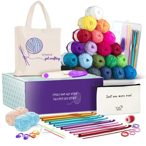 DIY Mini Crochet Kit beginner's Crochet Kit for All Ages Includes Yarn, Needles, Accessories Kit, Tote Bag & Lots More - Etsy Ukraine Large Crochet Hooks, Crochet Kits, Handmade Tapestries, Beginners Crochet, Mini Crochet, Crochet Supplies, Diy Weaving, Fun Crochet, Crochet Set