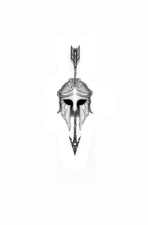 Tattoo Ideas For Men Spartan, Original Tattoos Unique Men, Spartan Arrow Tattoo, Small Gladiator Tattoo, Tattoo Designs Men Small Meaningful, Mythical Tattoos Men, Ares Tattoo For Men, Best Small Tattoos For Men Hand, Greek Small Tattoos