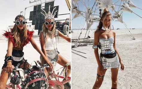 Burning Man 2018 best festival outfits: How the fashion set came dressed to impress | London Evening Standard | Evening Standard Atlantis Costume, Burning Man People, Burner Girls, Afrika Burn, Dating Guide, Done And Dusted, London Evening, Burning Man Costume, Burning Man Fashion