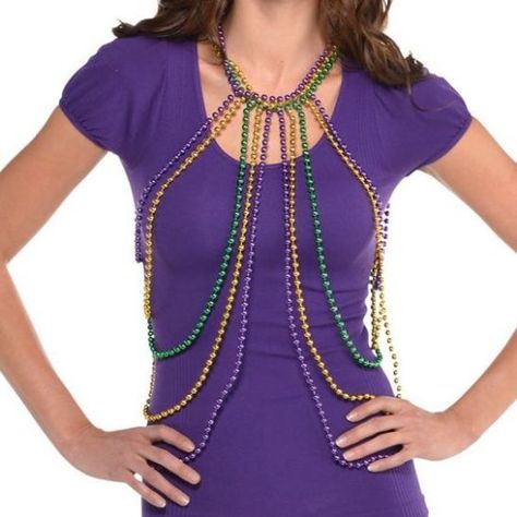 The Best Ways To Wear Mardi Gras Beads You Didn’t Think Of Mardi Gras Attire, Mardi Gras Makeup, Mardi Gras Diy, Mardi Gras Throws, Mardi Gras Centerpieces, Mardi Gras Crafts, Mardi Gra, Mardi Gras Food, Mardi Gras Outfits