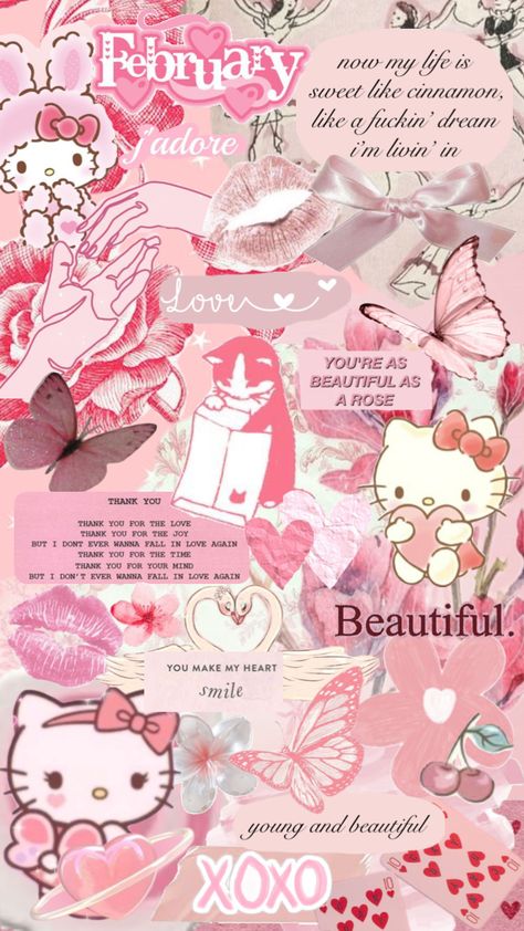 #february #pink #pinkaesthetic #pinkaesthethic #pinkandwhite #wallpaper #vibes #valentines#love #loveaesthetic #hellokitty Preppy Aesthetic Wallpaper, Wallpaper Vibes, Pink Wallpaper Hello Kitty, Cute Wallpapers For Ipad, Makeup Face Charts, Face Chart, Pink Hello Kitty, Kitty Wallpaper, Cat Wallpaper