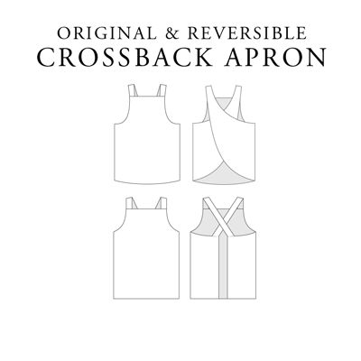 Crossback Apron Pattern Free, Japanese Apron Pattern Free, Cross Back Apron Pattern Free, Japanese Apron Pattern, Cross Back Apron Pattern, Crossback Apron, Apron Pattern Free, Apron Sewing, Japanese Apron