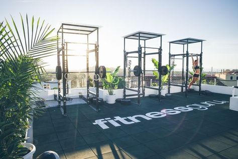 Gym Rooftop, Rooftop Gym, Functional Training Gym, Terrace Exterior, Gym Plans, Backyard Gym, Gym Design Interior, Dream Gym, Open Gym