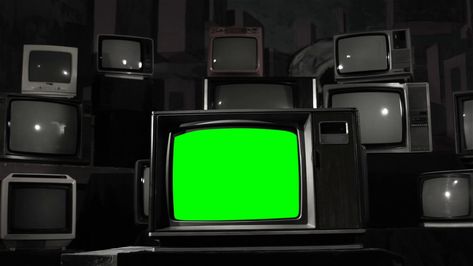 Retro TV with Green Screen and Many Old TVs. BW Tone changes to Color. Stock Footage #AD ,#Screen#TVs#Green#Retro Aesthetic Green Screen, Tv Green Screen, Aesthetic Tv, Chroma Key Backgrounds, Tv Aesthetic, Green Screen Footage, Tv Installation, Tv Vintage, Vintage Television