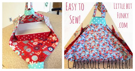 This is super easy pattern to DIY a Casserole Carrier. These adorable carriers are great for taking dishes to potlucks! They are reversible, cute and quick! Casserole Carrier, Beginner Sewing Projects Easy, Leftover Fabric, Sewing Lessons, Sewing Projects For Beginners, Sewing Skills, Easy Sewing Projects, Love Sewing, Sewing Tips