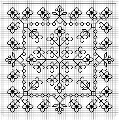 Biscornu Pattern, Motifs Blackwork, Blackwork Embroidery Designs, Blackwork Embroidery Patterns, Red Cross Stitch, Blackwork Cross Stitch, Blackwork Designs, Graph Paper Designs, Graph Paper Drawings