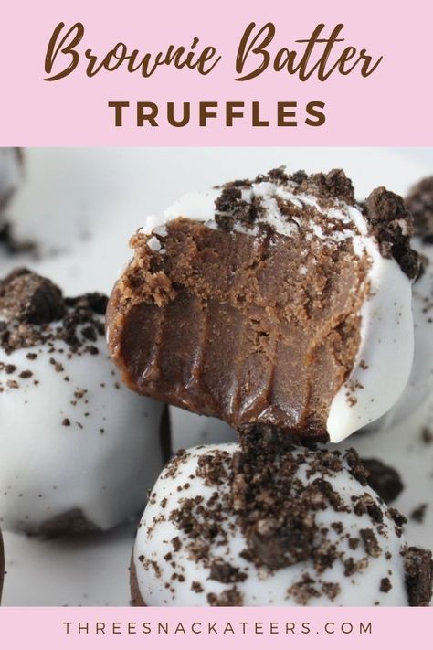 No Bake Brownie Truffles, Easy Truffles No Bake, Truffles No Bake, Xmas Goodies, Truffle Recipes, Brownie Truffles, Dessert Truffles, Mini Bites, Slow Cooker Desserts