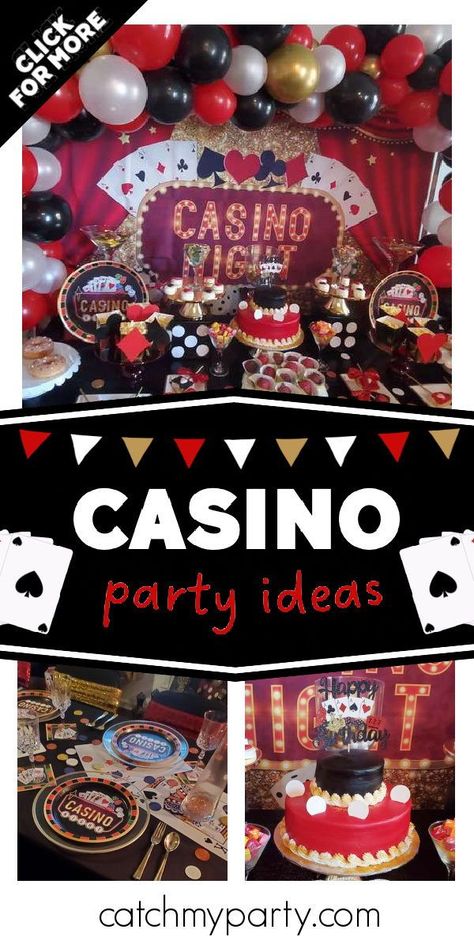 Activities For Birthday, Casino Birthday Party, Casino Theme Party, Teen Birthday Party, 40th Birthday Party Ideas, Adult Party Ideas, Casino Birthday, Casino Theme Party Decorations, 3 Birthday