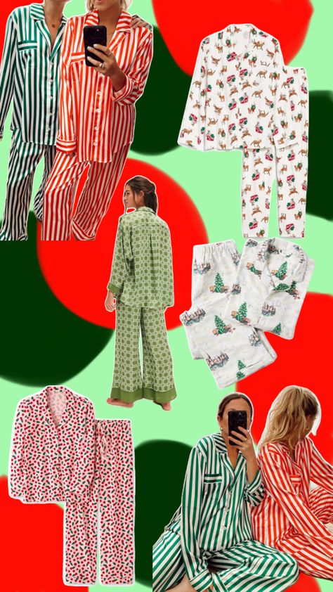 Cozy Christmas pajamas featuring festive prints like reindeer, snowflakes, and plaid, perfect for holiday lounging and Christmas morning Cute Christmas Pajamas, Christmas Jammies, Holiday Looks, Christmas Fashion, Christmas Morning, Cute Christmas, Christmas Pajamas, Holiday Spirit, Holiday Cheer