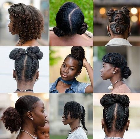 Adorable Naturals —  @sashabasha2 Hair Bun Design, Naturalista Hairstyles, Protective Hairstyles For Natural Hair, Girls Natural Hairstyles, Beautiful Natural Hair, 4c Natural Hair, Pelo Afro, Natural Hair Beauty, Natural Hair Styles Easy