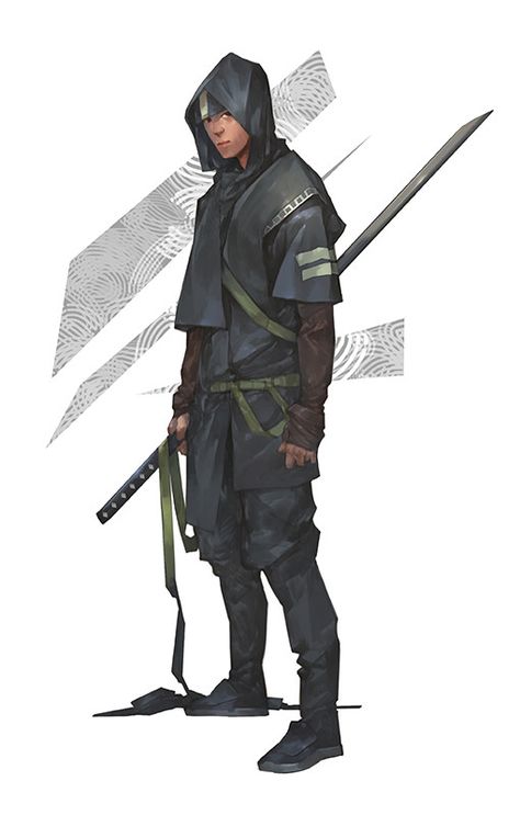 Ninja, Dae hoon Lee on ArtStation at https://www.artstation.com/artwork/RlR5X Ninja Character Art, Ninjas Art, Ninja Character Design, Male Ninja, Shinobi Art, Ninja Poses, Ninja Pose, Ninja Concept, Ninja Drawing