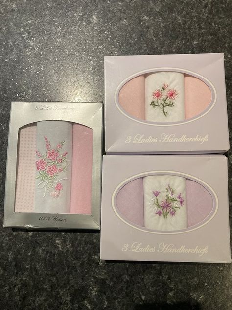 Vintage Handkerchief Selections. Box of 3 Cotton Handkerchiefs. Ladies Hankies. Pink, Floral, Liliac - Etsy Colombia Vintage Pink Wedding Handkerchiefs, Spring Vintage Flower Shaped Handkerchiefs, Ladies Hanky, Vintage White Floral Print Handkerchiefs, Pink Vintage Handkerchiefs With Floral Embroidery, Pink Vintage Flower-shaped Handkerchief, Vintage Handkerchiefs, Hand Towels, Christmas Time