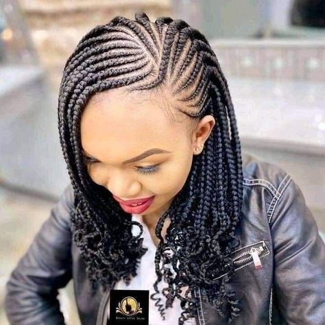 Pin by Mmakutloano Mofolo on hair in 2022 | Lemonade braids hairstyles, Braided cornrow hairstyles, Bob braids hairstyles Simple Fulani Braids With Natural Hair, Adorable Hairstyles, Ghana Braids Hairstyles, Latest Hair Braids, Hairstyles Photos, Ladies Hairstyles, Lemonade Braids Hairstyles, Cornrows Braids For Black Women, Bob Braids Hairstyles