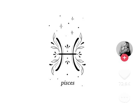 Pices Zodiac Tattoo Astrology, Taurus Pisces Scorpio Tattoo, Pisces And Capricorn Tattoo Combined, Water Sign Tattoo Pisces, Tiny Pisces Tattoos, Small Pisces Tattoos For Women, Pices Tattoo Ideas, Pisces Zodiac Tattoos, Pisces Symbol Art