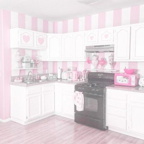 Soft Pink Theme, Baby Pink Aesthetic, Pink Home Decor, Pink Kitchen, Cute House, Pink Houses, Cute Home Decor, House Room, Dream Rooms