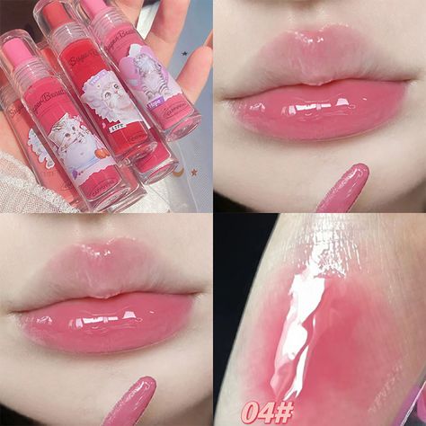 Arrives by Fri, Dec 1 Buy Kokovifyves Makeup on Sale under $5 Super Beauty Lip Gloss Serum , Crystal Jelly Texture, Soft and Moisturizing 3.5Ml at Walmart.com Crystal Jelly, Korean Lips, Tint Lipstick, Shiny Lips, Pink Lip Gloss, Lip Serum, Winter Makeup, Lip Glaze, Korean Cosmetics