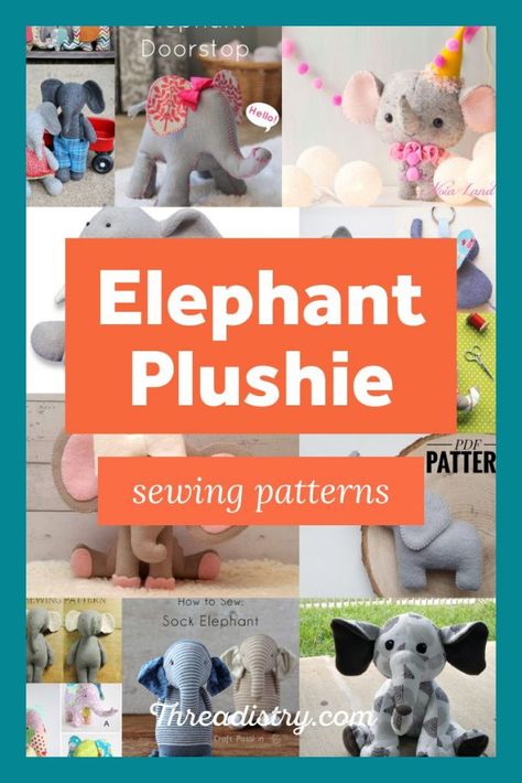 Elephant Lovey Sewing Pattern, Lovey Sewing Pattern, Elephant Plush Toy, Stuffed Elephant, Learning Lessons, Elephant Stuffed Animal, Softie Pattern, Elephant Ornament, Elephant Toy