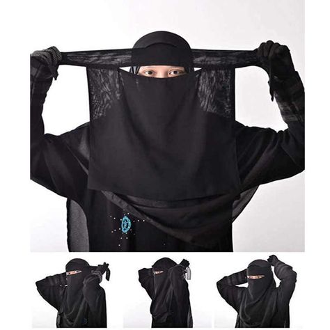 Hijab Nose Piece, Arabian Mask Niqab, Face Cover Hijab, Ramadan Fashion, Muslim Veil, Burqa Designs, Hijab Hat, Niqab Hijab, Hijab Material