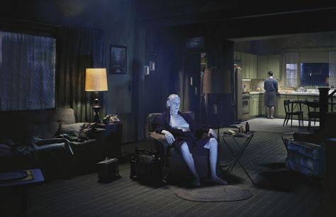 Gregory Crewdson | Marta Gaspar- Thought Bubble Gregory Crewdson Photography, Cinematography Ideas, Gregory Crewdson, Voodoo Child, Erwin Olaf, Andreas Gursky, Narrative Photography, Brief Encounter, Small Town America