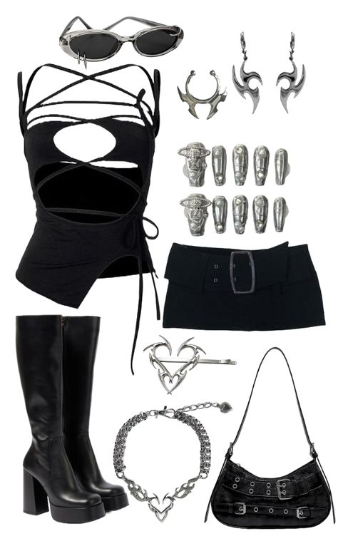 Follow for more ideas :) 
#raveoutfitinspiration #raveoutfit #raveoutfitideas #ravefashion #ravewear #raveaesthetic #y2kfashion #ravegirl #raveoutfitinspo #edmfashion #festivalfashion #raveclothing #y2kstyle #raveaccessories #blackoutfit #festivaloutfit #grungefashion #techwear #y2kvibes #altfashion #futuristicfashion #ravevibes #edmgirl #clubbingoutfit #cyberpunkstyle #gothfashion #goingoutfit #nightlife #y2kinspired #altstyle #partyoutfit #y2kgirls #edmstyle #cybergoth #goingoutinspiration Bohemian Rave Outfit, Green Day Inspired Outfits, New Year’s Eve Rave Outfit, Countdown Nye Rave Outfits, Black Fairy Outfit, Rave Club Outfits, Edgy Rave Outfit, Punk Rock Concert Outfit, Grunge Rave Outfits