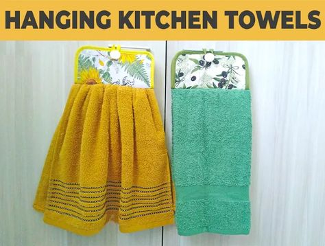 Birthday Photo Displays, Hanging Kitchen Towels, Sewing Activities, Tea Towels Diy, Barn Wall Art, Easy Fall Wreaths, Hanging Kitchen Towel, Kitchen Addition, Green Towels