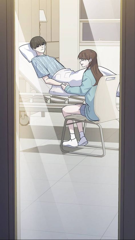 Hospital Couple, Sick Boyfriend, Hospital Drawing, Anime Hospital, Hospital Reference, Sick Boy, Phone Wallpaper Boho, Drawing Cartoon Faces, Scene Drawing