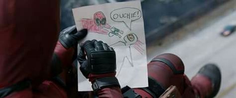 Deadpool's drawing of himself killing Francis Francis Deadpool, Deadpool Quotes, Deadpool Drawing, Deadpool 2016, Deadpool Movie, Wade Wilson, 20th Century Fox, Superhero Movies, The Twilight Saga