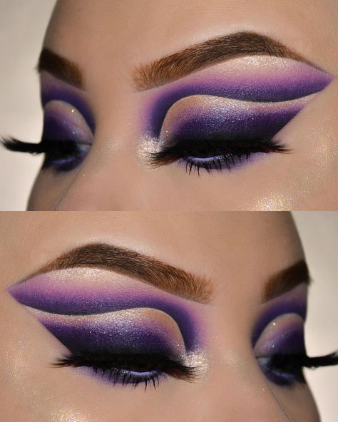 Ellen Kern’s Instagram photo: “Purple Urkle 💜 inspired by @makeuppppbycait ! just a lil different color.  This was my first time using the blank canvas base btw! It…” Eyeshadow Looks Green Eyes, Makeup Ideas Bright, Eyeshadow Looks Green, Full Cut Crease, Summer Eyeshadow Looks, Colourful Eye Makeup, Bright Undereye, Makeup For Summer, Fire Makeup