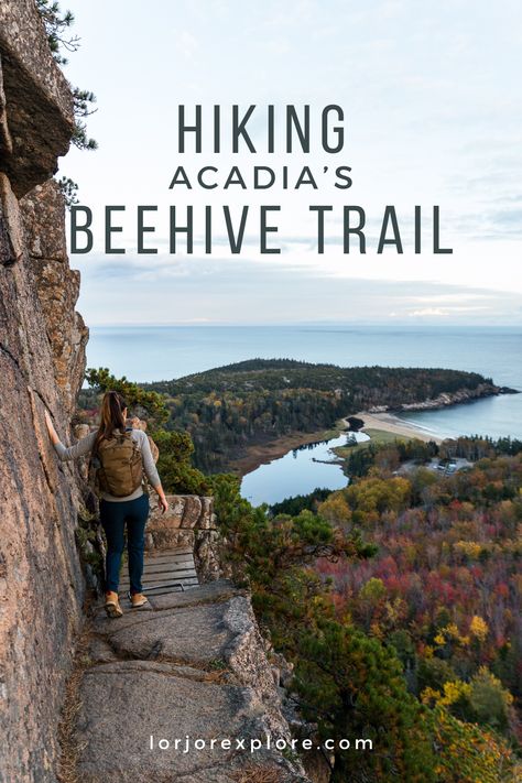 The Beehive Trail in Acadia National Park is more than just a hike; it's an adventure. Climb iron rungs, scale granite cliffs, and take in the stunning views over Frenchman Bay. Our guide covers everything from the best time to visit to safety precautions, ensuring you’re fully prepared for this thrilling trek. Whether you're a seasoned hiker or looking for your next big challenge, the Beehive Trail won't disappoint. Have a look at our full guide and start planning your adventure! Acadia Hikes, England Trip, Hiking Essentials, Safety Precautions, National Parks Trip, Acadia National Park, Day Hike, Camping & Hiking, Beach Sand