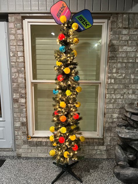 Pickleball Christmas Tree, Pickleball Crafts, Pickleball Christmas, Themed Christmas Tree, Pickle Ball, Christmas Tree Themes, Tree Crafts, Christmas Inspiration, Pickleball