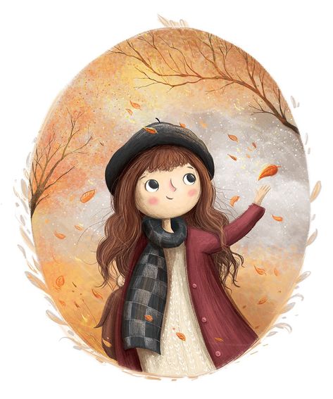 Anna Emilia - Autumn Illustrator Illustration, A Walk, A Girl, Illustrator, Instagram