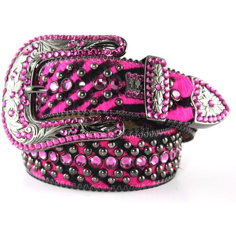 BB Simon Belts, BB Simon, BB Simon Wholesale ❤ liked on Polyvore Cowgirl Belts, Bling Belts, 2000s Fashion Outfits, Everything Pink, Pink And Black, Metallic Leather, Y2k Fashion, Western Fashion, Belts