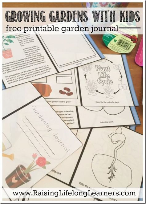 Garden Ideas For Kids, Gardening Printables, Gardening Basics, Mighty Mike, Garden Unit, Preschool Garden, Journal For Kids, Garden Activities, Plant Journal