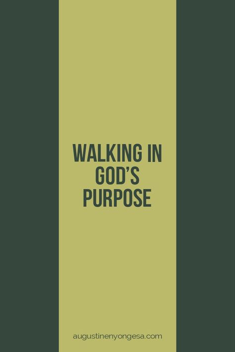 Walking in God's Purpose Walking In Purpose, The Will Of God, Will Of God, How To Walk, Feel Like Giving Up, Godly Man, Knowing God, God Is, It Takes