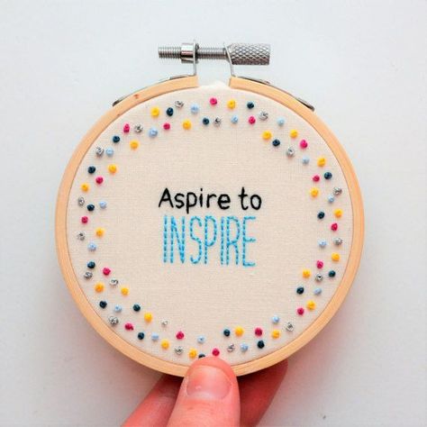 embroidery teacher gifts - Google Search Wood Embroidery, Hoop Wall Art, Teacher End Of Year, Aspire To Inspire, Embroidery Mini, French Knot Embroidery, Miniature Embroidery, Personalized Cross, Hand Embroidery Videos