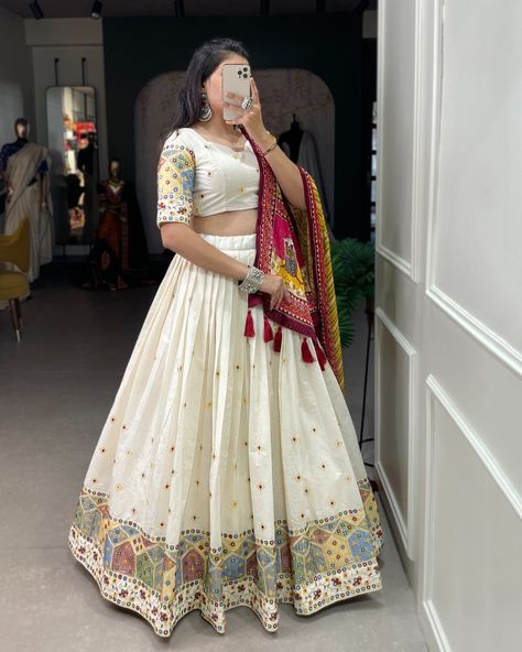 Cash On Delivery Available In India ❣️. *Rate : 4599/-* *20% Discount On Prepaid Order…* 𝐃𝐌 𝐖𝐡𝐚𝐭𝐬𝐀𝐩𝐩 : +91 95-86-62-53-59. *Lehenga(Stitched)* Lehenga Fabric : Khadi cotton Lehenga Work : Sequins and Thread Embroidery Work Lehenga Waist : SUPPORTED UP TO 42 Lehenga Closer : Drawstring With Zip Stitching : Stitched With Canvas Length : 42 Flair : 4 Meter Inner : Micro Cotton *Blouse(Unstitched)* Blouse fabric : Khadi cotton Blouse Work : Sequins and Thread Embroidery Work Blouse Leng... Cotton Lehenga Choli, Zip Stitching, Embroidery Work Blouse, Cotton Lehenga, Indian Skirt, Indian Lehenga Choli, Lehenga Fabric, Stitched Lehenga, Dresses By Pattern